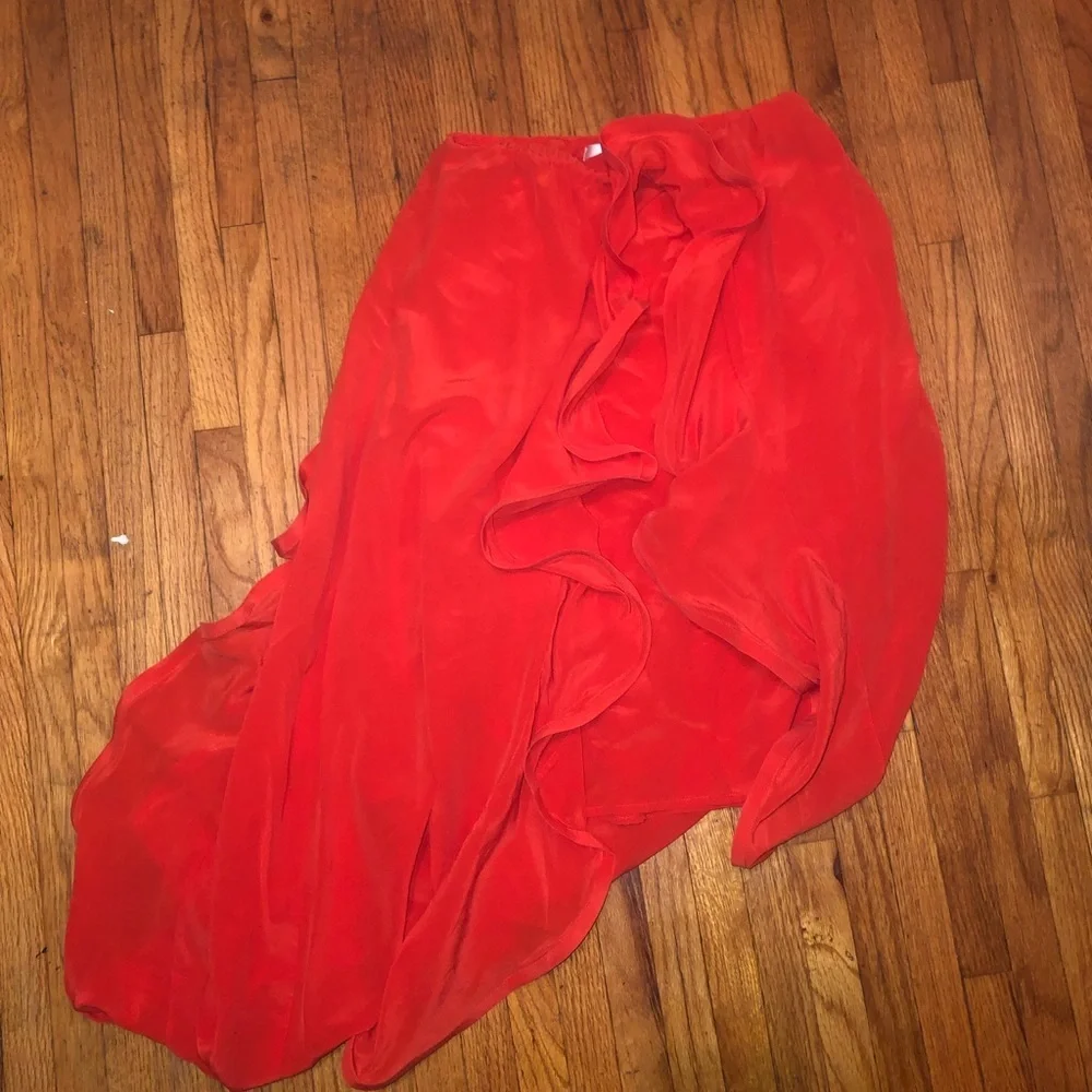 Alexis Ruffled Tangerine Skirt